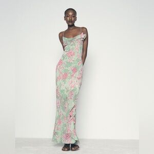 Zara Floral Print Slip Dress S